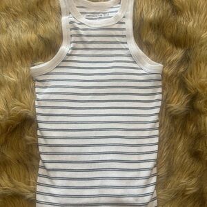 Abercrombie Kids Striped White and Blue Kids Tank Top